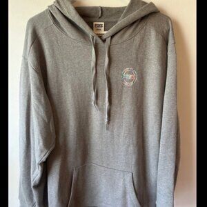 Pink Gray Rainbow Ombre Hoodie L